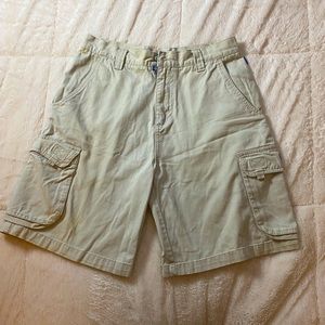 Quicksilver Khaki Cargo Shorts, 100%cotton